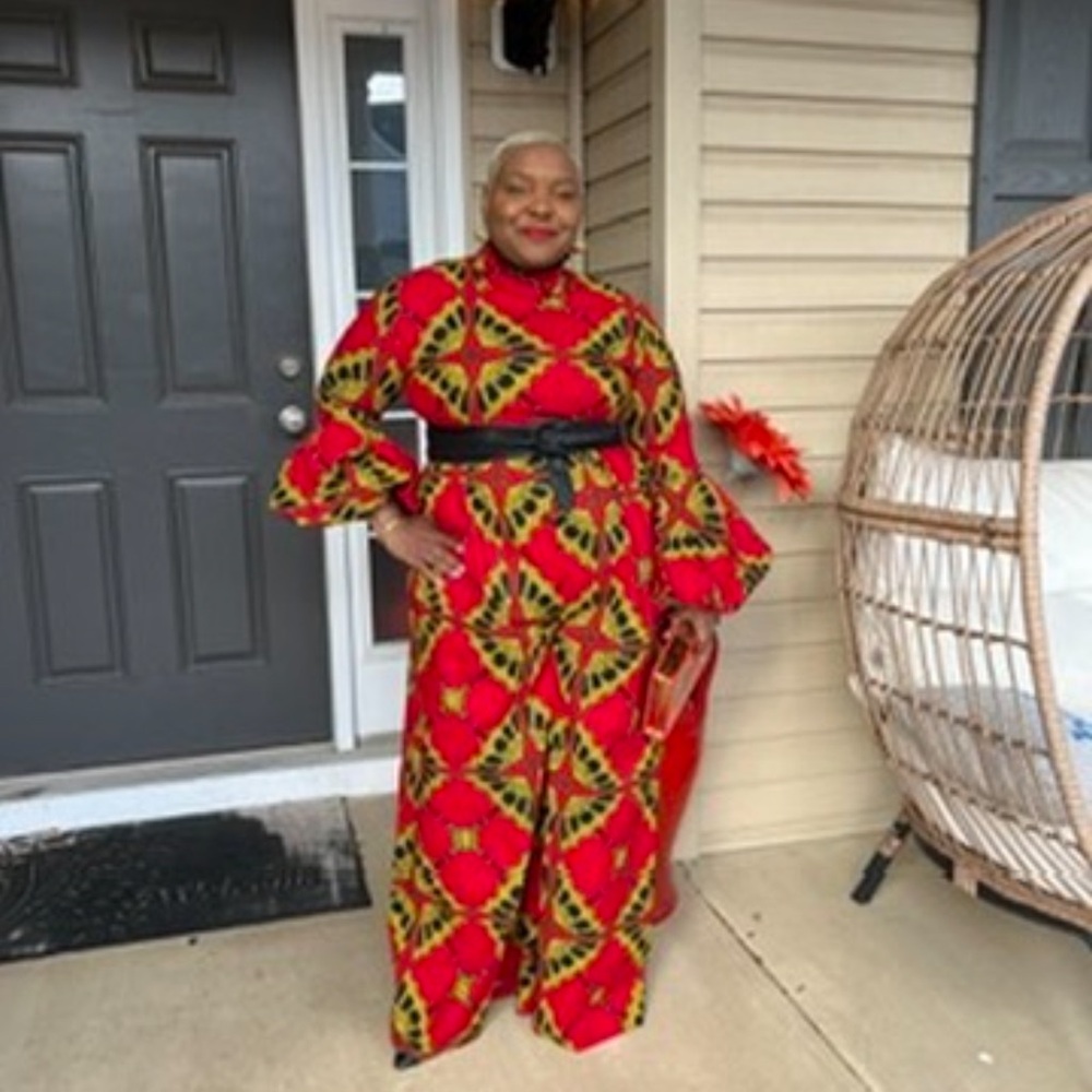 Black and White Geometric Pattern Jumpsuit/Romper